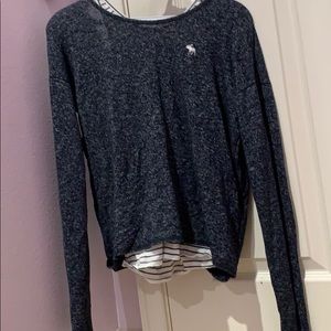 Blue Abercrombie kids sweater with attached top